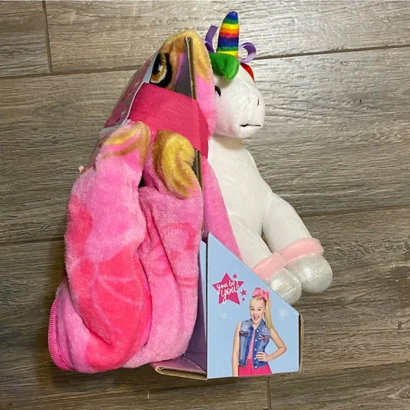 LAST CALL Jojo Siwa Unicorn Stuffed Animal And Throw Set - Picture 8 of 9